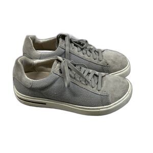 Birkenstock Bend Low Canvas Shoes Womens 6.5 7 Suede Whale Gray Sneaker EU 37